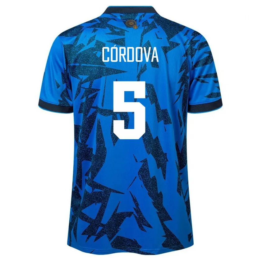 Danxen Męski Salwador Edwin Córdova #5 Niebieski Domowa Koszulka 24-26 Koszulki Klubowe