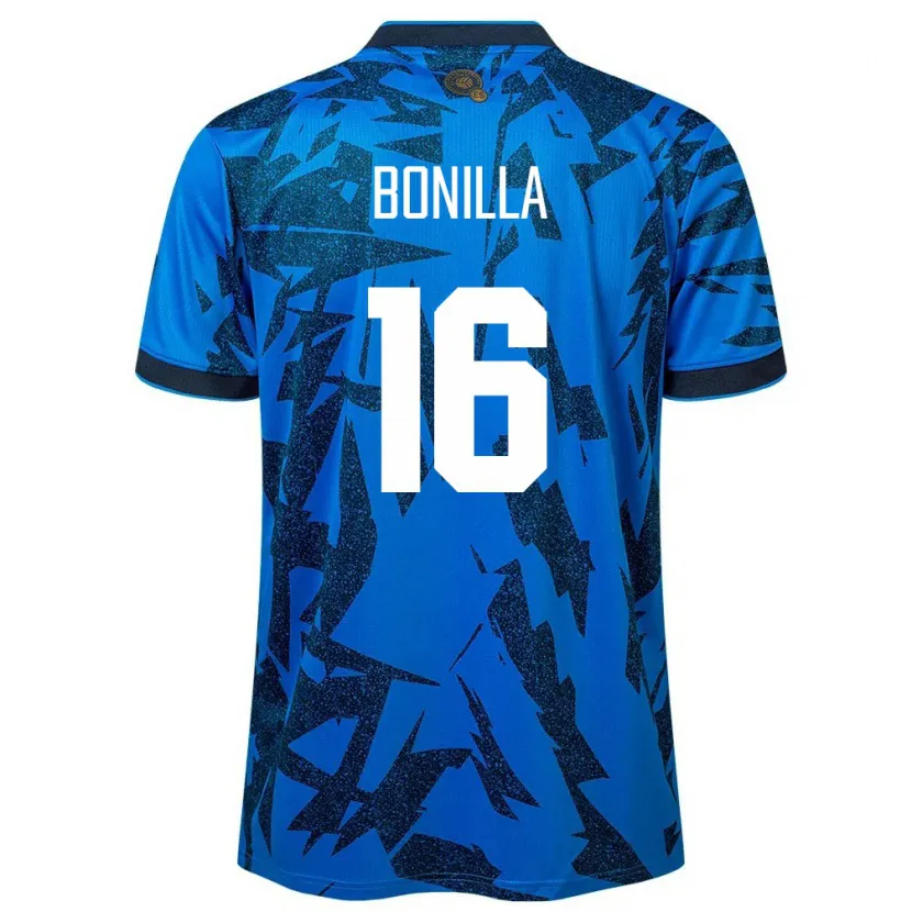 Danxen Męski Salwador Elmer Bonilla #16 Niebieski Domowa Koszulka 24-26 Koszulki Klubowe