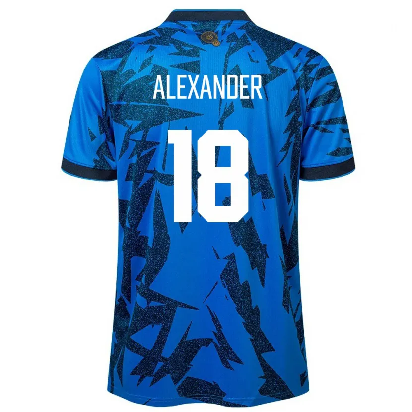 Danxen Męski Salwador Alexander Aguilar #18 Niebieski Domowa Koszulka 24-26 Koszulki Klubowe