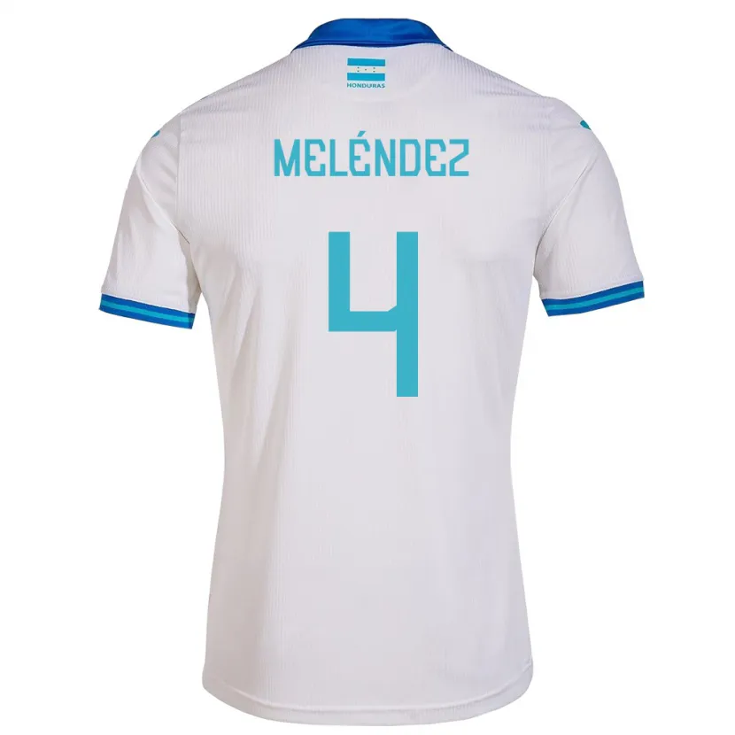 Danxen Męski Honduras Carlos Meléndez #4 Biały Domowa Koszulka 24-26 Koszulki Klubowe