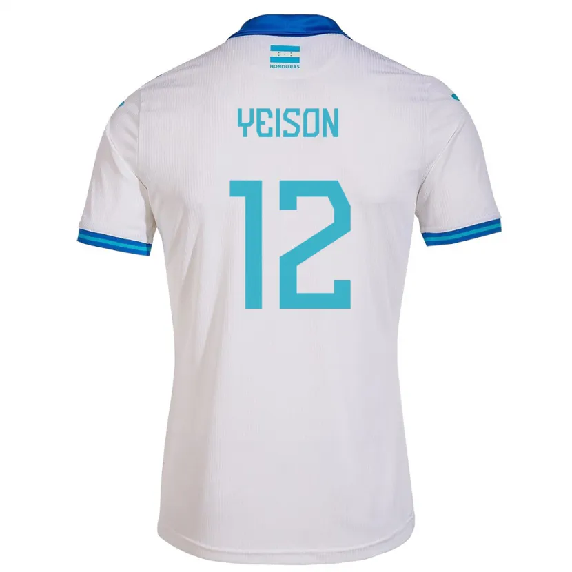 Danxen Męski Honduras Yeison Mejía #12 Biały Domowa Koszulka 24-26 Koszulki Klubowe