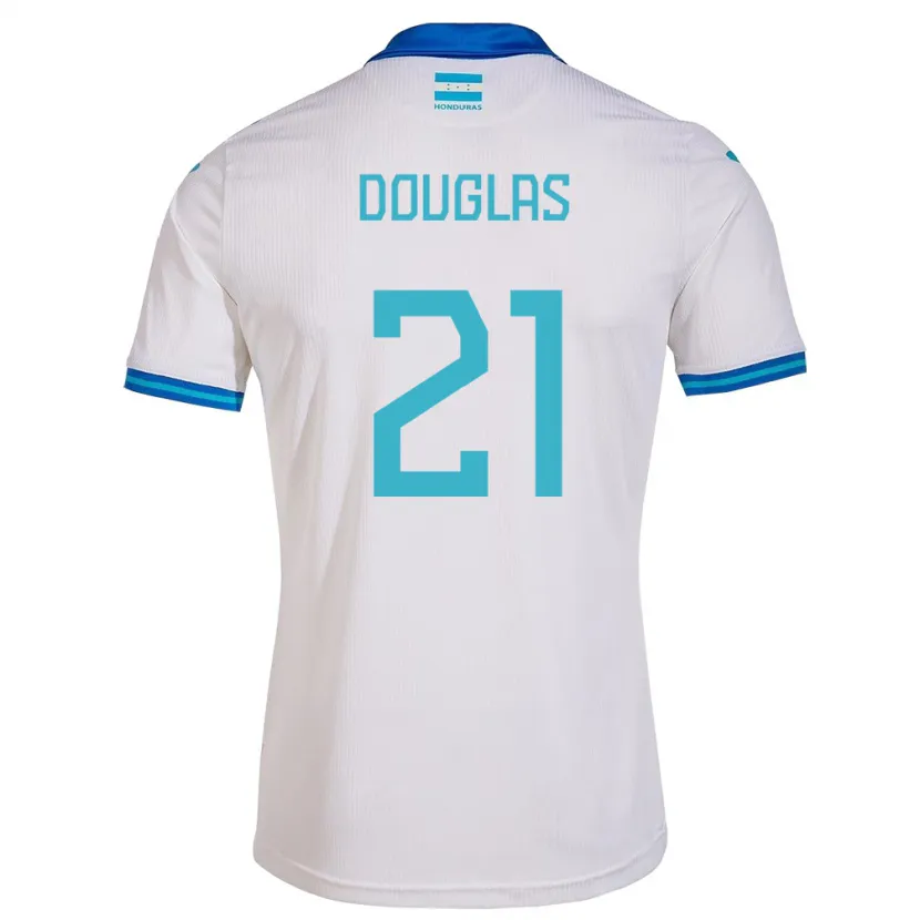 Danxen Męski Honduras Douglas Martínez #21 Biały Domowa Koszulka 24-26 Koszulki Klubowe