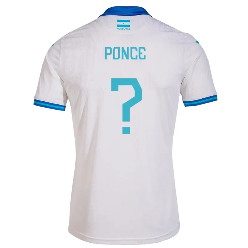 Danxen Męski Honduras Justin Ponce #0 Biały Domowa Koszulka 24-26 Koszulki Klubowe
