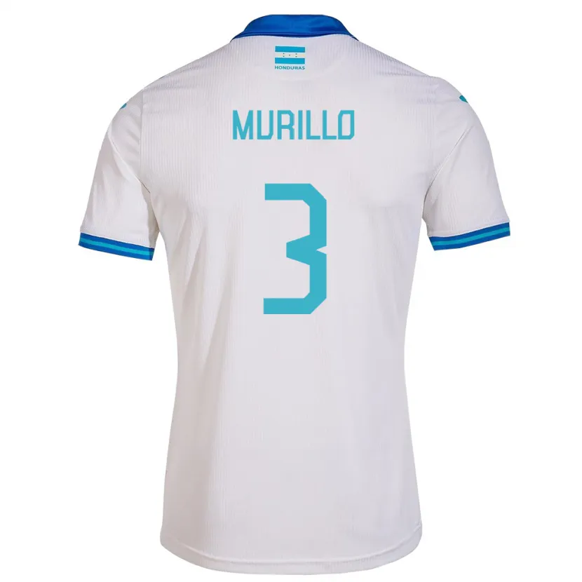 Danxen Męski Honduras Bárbara Murillo #3 Biały Domowa Koszulka 24-26 Koszulki Klubowe