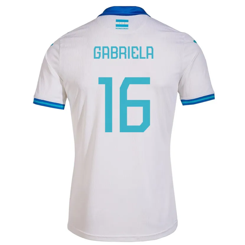 Danxen Męski Honduras Gabriela García #16 Biały Domowa Koszulka 24-26 Koszulki Klubowe