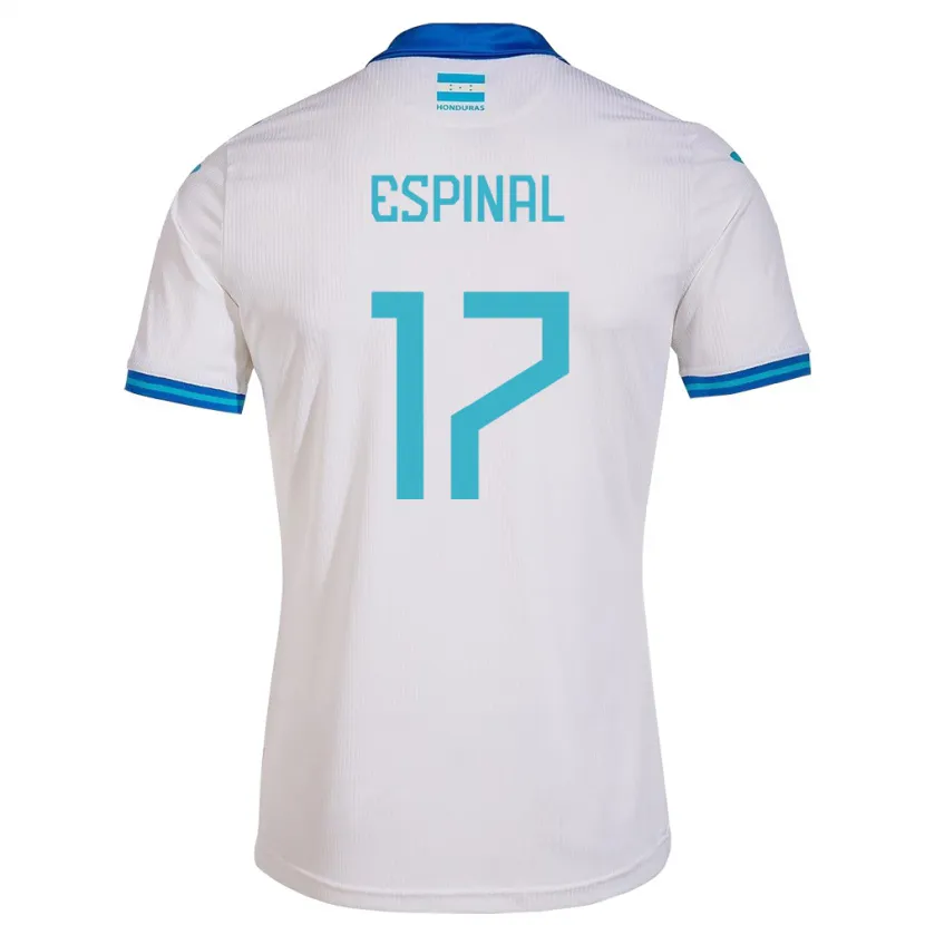 Danxen Męski Honduras Johana Espinal #17 Biały Domowa Koszulka 24-26 Koszulki Klubowe