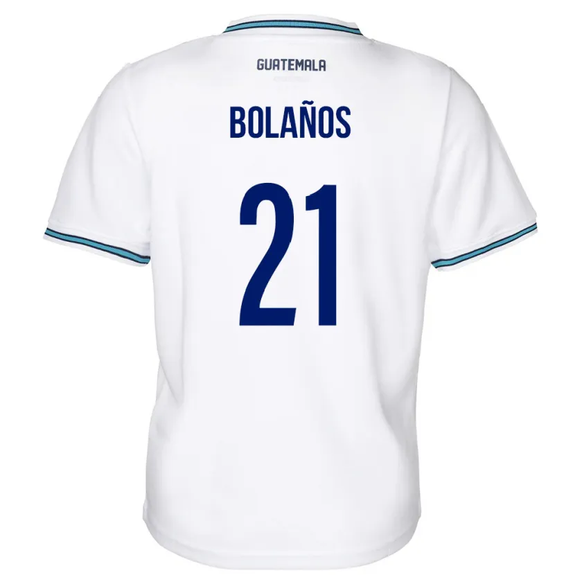 Danxen Męski Gwatemala Diego Bolaños #21 Biały Domowa Koszulka 24-26 Koszulki Klubowe