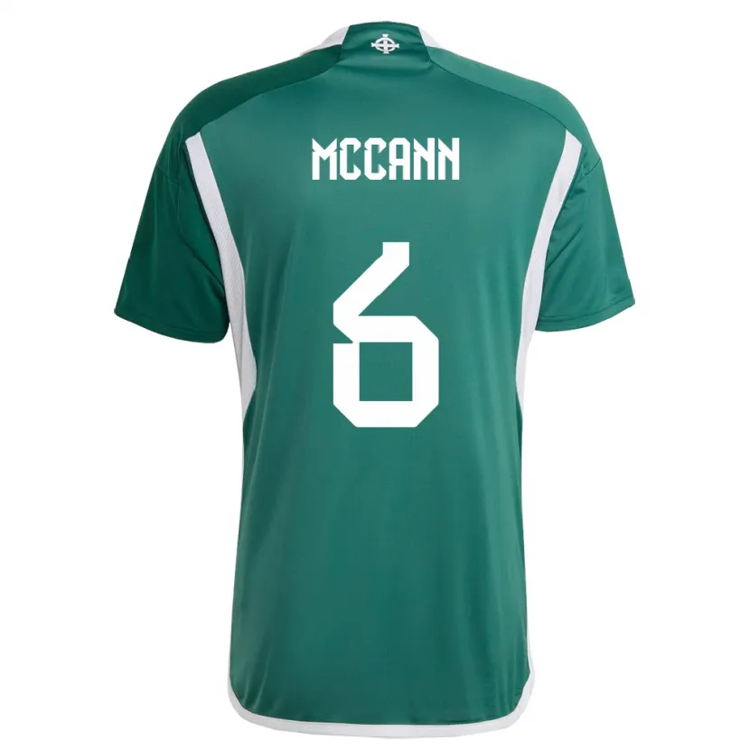 Danxen Męski Irlandia Północna Charlie Mccann #6 Zielony Domowa Koszulka 24-26 Koszulki Klubowe