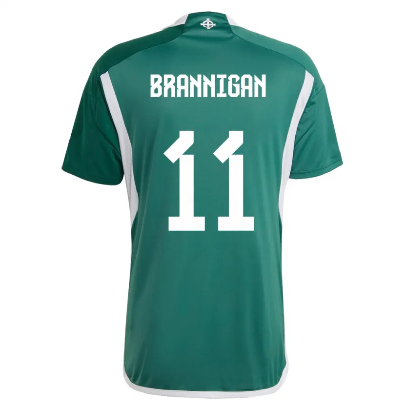 Danxen Męski Irlandia Północna Cole Brannigan #11 Zielony Domowa Koszulka 24-26 Koszulki Klubowe
