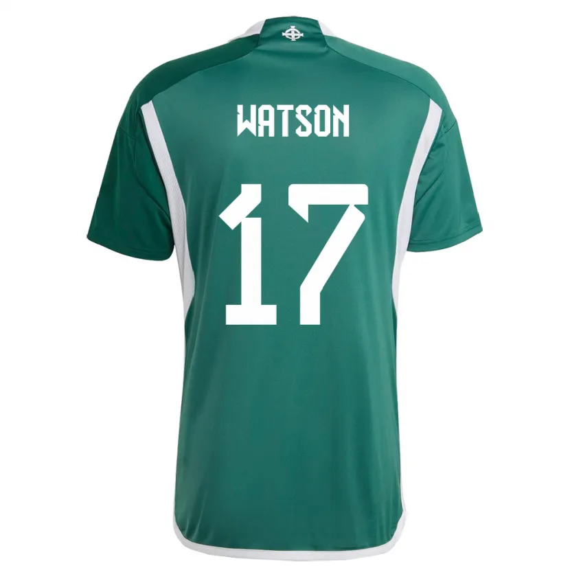 Danxen Męski Irlandia Północna Alex Watson #17 Zielony Domowa Koszulka 24-26 Koszulki Klubowe
