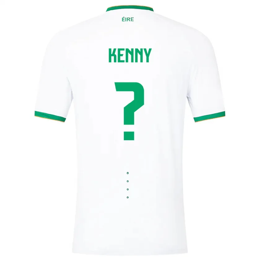 Danxen Męski Irlandia Johnny Kenny #0 Biały Wyjazdowa Koszulka 24-26 Koszulki Klubowe