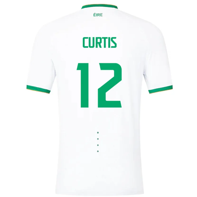 Danxen Męski Irlandia Sam Curtis #12 Biały Wyjazdowa Koszulka 24-26 Koszulki Klubowe