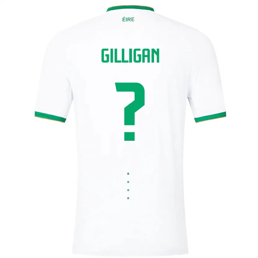 Danxen Męski Irlandia Ciaran Gilligan #0 Biały Wyjazdowa Koszulka 24-26 Koszulki Klubowe