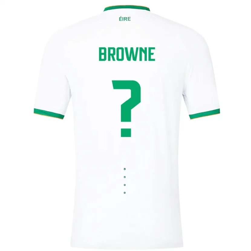 Danxen Męski Irlandia Luke Browne #0 Biały Wyjazdowa Koszulka 24-26 Koszulki Klubowe