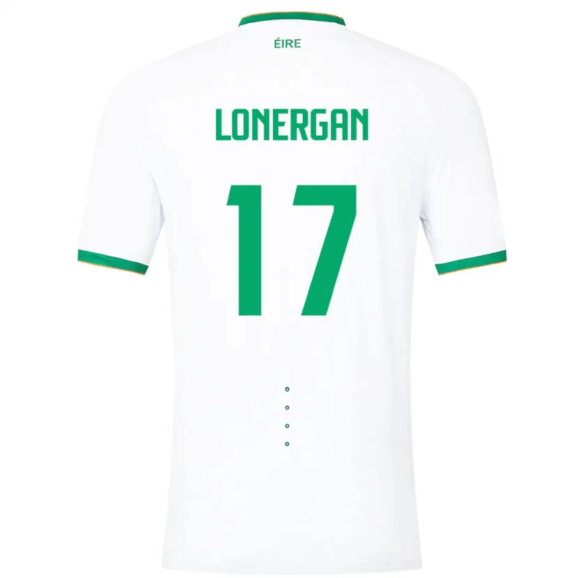Danxen Męski Irlandia Tom Lonergan #17 Biały Wyjazdowa Koszulka 24-26 Koszulki Klubowe