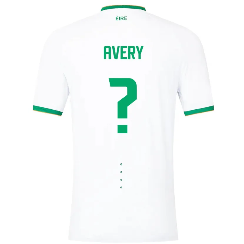 Danxen Męski Irlandia Theo Avery #0 Biały Wyjazdowa Koszulka 24-26 Koszulki Klubowe