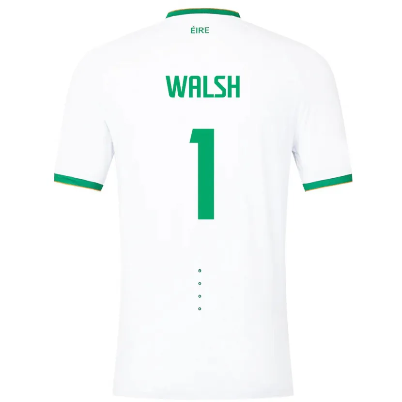 Danxen Męski Irlandia Conor Walsh #1 Biały Wyjazdowa Koszulka 24-26 Koszulki Klubowe