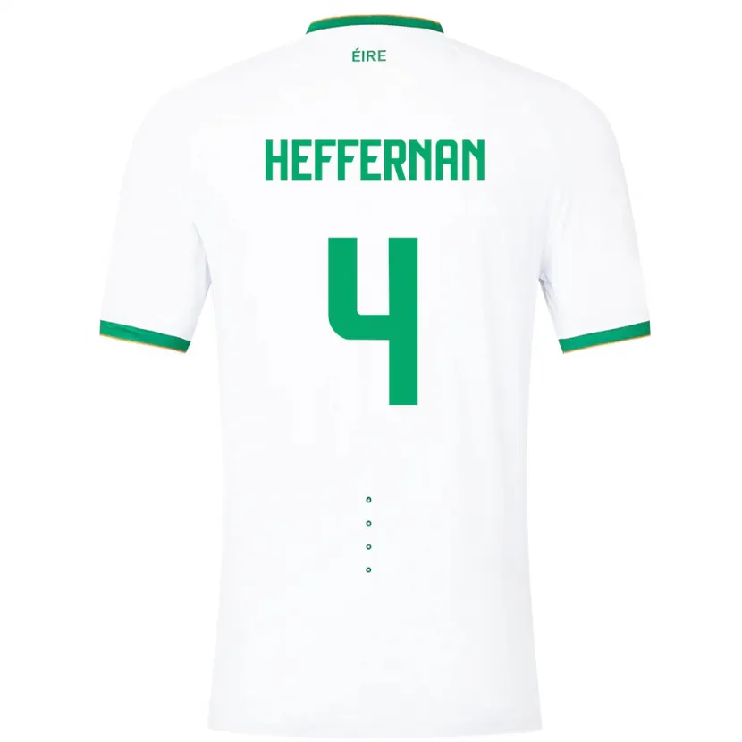 Danxen Męski Irlandia Cathal Heffernan #4 Biały Wyjazdowa Koszulka 24-26 Koszulki Klubowe