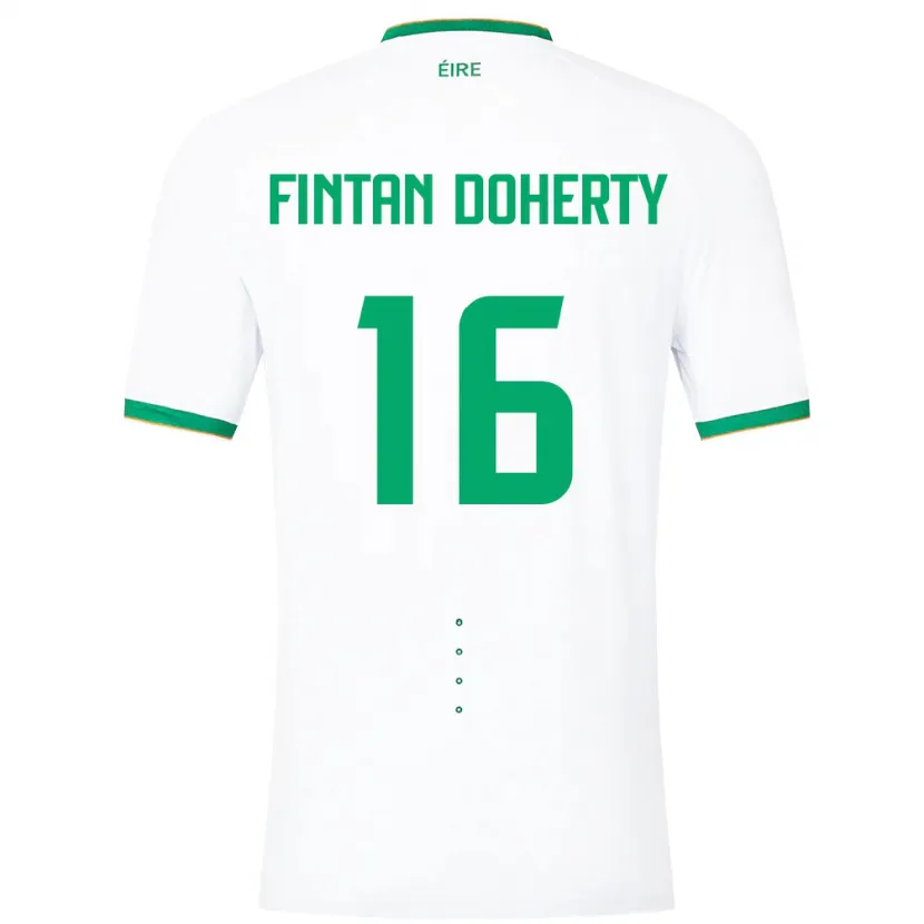 Danxen Męski Irlandia Fintan Doherty #16 Biały Wyjazdowa Koszulka 24-26 Koszulki Klubowe