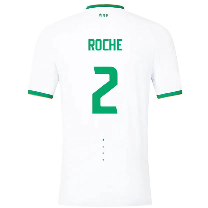 Danxen Męski Irlandia James Roche #2 Biały Wyjazdowa Koszulka 24-26 Koszulki Klubowe