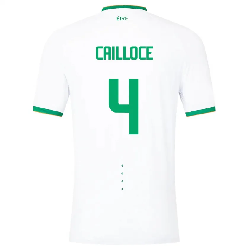 Danxen Męski Irlandia Luca Cailloce #4 Biały Wyjazdowa Koszulka 24-26 Koszulki Klubowe