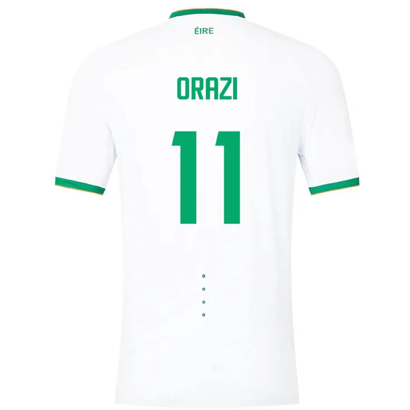 Danxen Męski Irlandia Ike Orazi #11 Biały Wyjazdowa Koszulka 24-26 Koszulki Klubowe