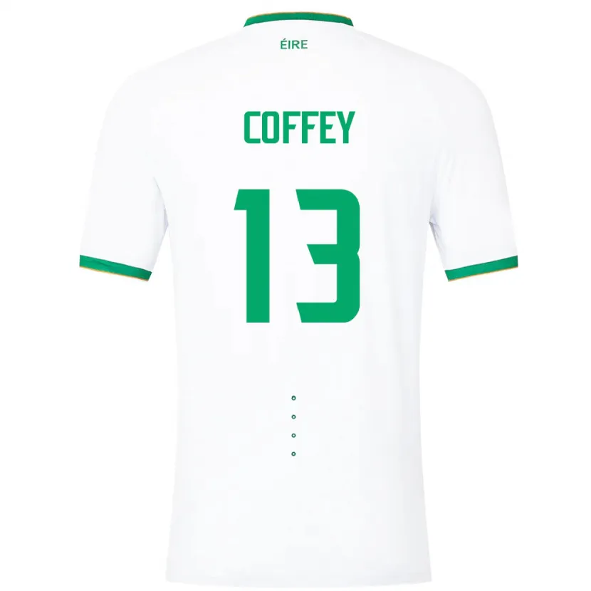 Danxen Męski Irlandia Fiachra Coffey #13 Biały Wyjazdowa Koszulka 24-26 Koszulki Klubowe