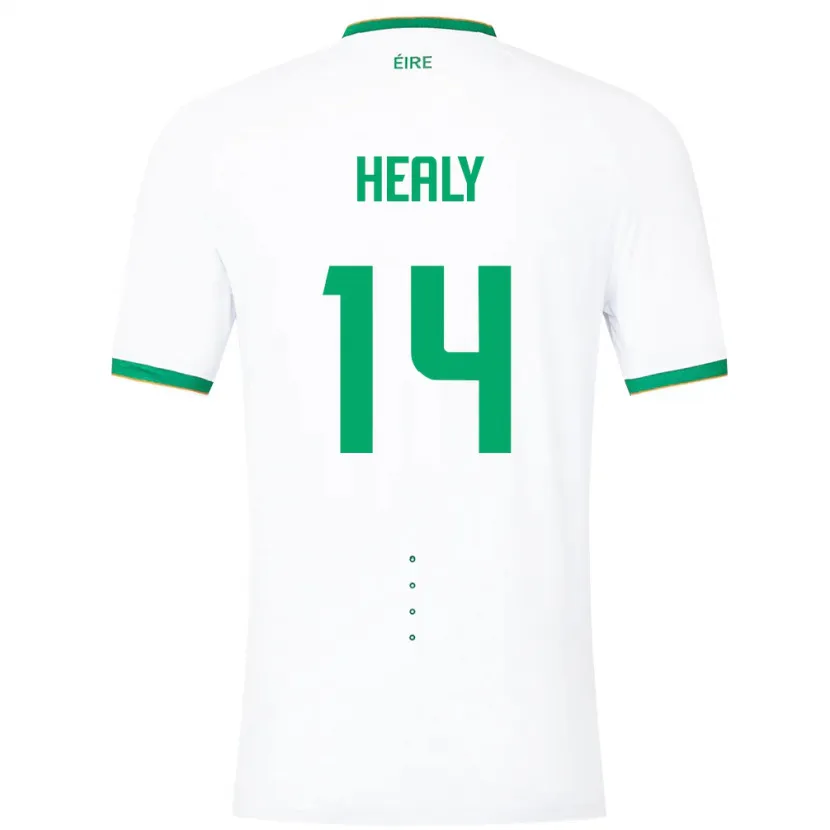 Danxen Męski Irlandia Freya Healy #14 Biały Wyjazdowa Koszulka 24-26 Koszulki Klubowe