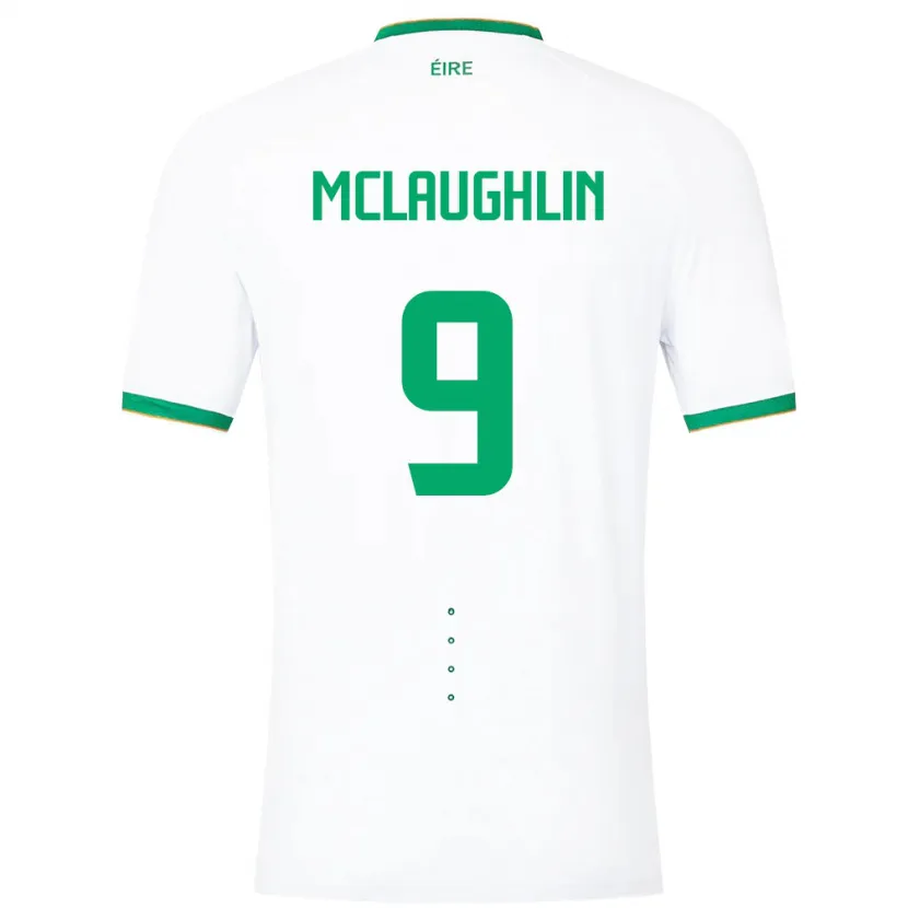 Danxen Męski Irlandia Erin Mclaughlin #9 Biały Wyjazdowa Koszulka 24-26 Koszulki Klubowe