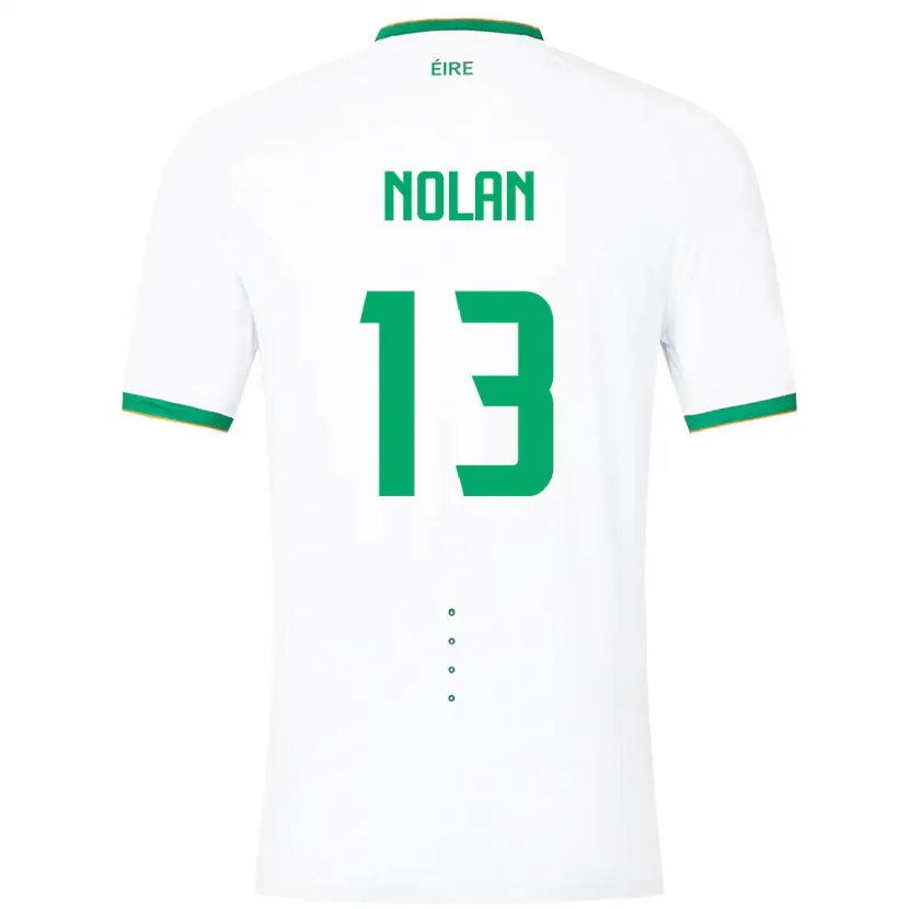 Danxen Męski Irlandia Hayley Nolan #13 Biały Wyjazdowa Koszulka 24-26 Koszulki Klubowe