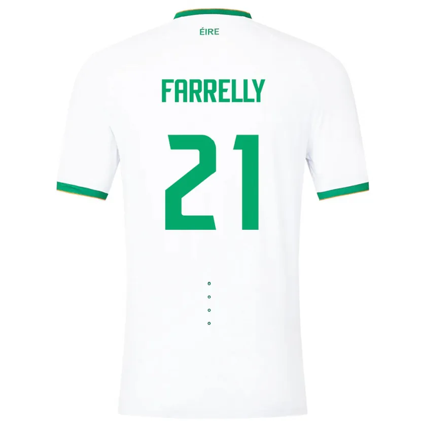 Danxen Męski Irlandia Sinead Farrelly #21 Biały Wyjazdowa Koszulka 24-26 Koszulki Klubowe