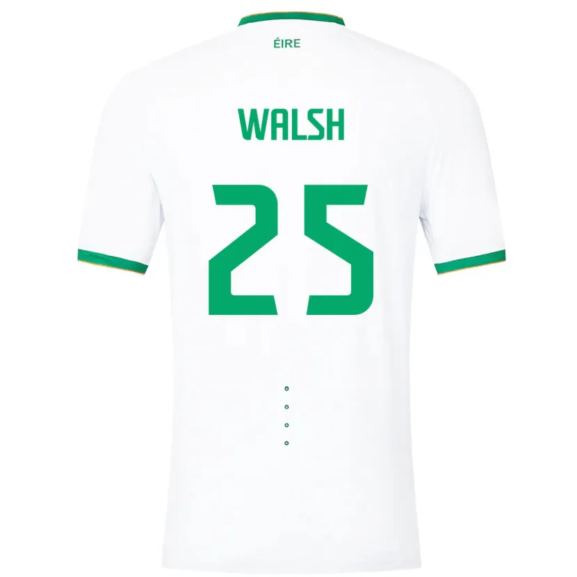 Danxen Męski Irlandia Megan Walsh #25 Biały Wyjazdowa Koszulka 24-26 Koszulki Klubowe