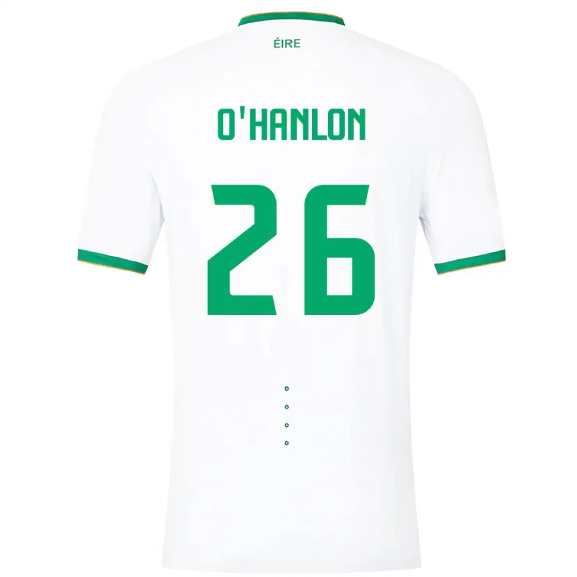 Danxen Męski Irlandia Tara O'hanlon #26 Biały Wyjazdowa Koszulka 24-26 Koszulki Klubowe