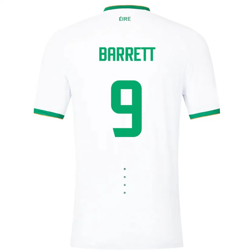 Danxen Męski Irlandia Amber Barrett #9 Biały Wyjazdowa Koszulka 24-26 Koszulki Klubowe