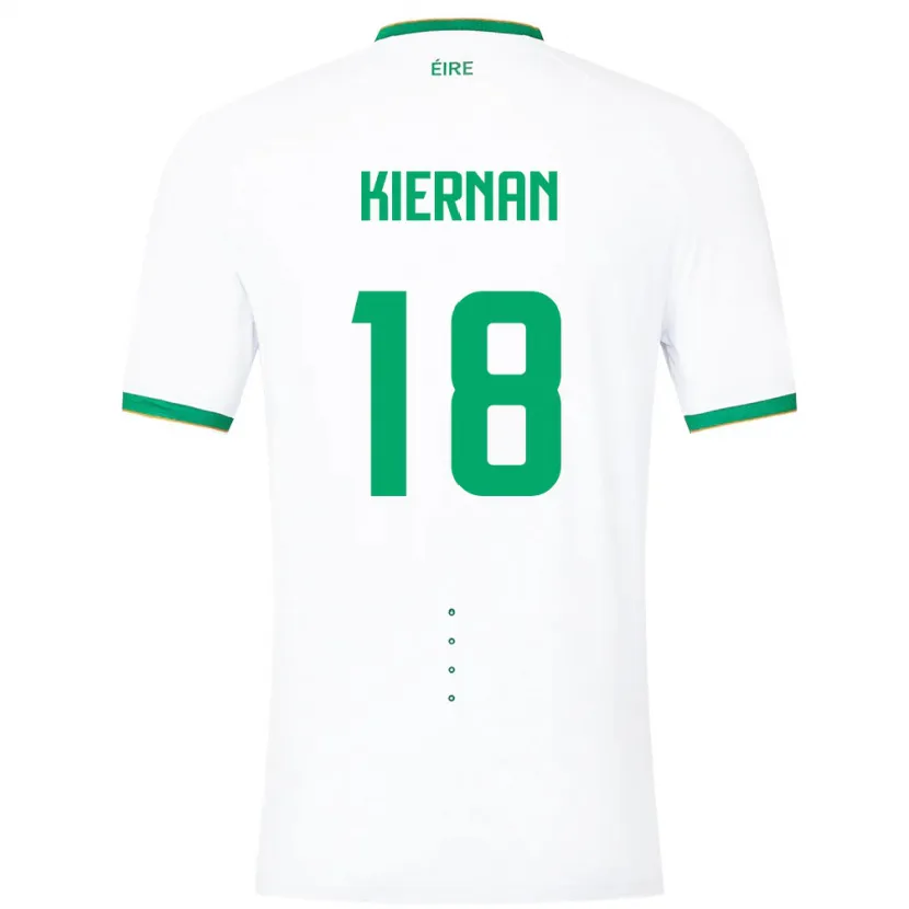 Danxen Męski Irlandia Leanne Kiernan #18 Biały Wyjazdowa Koszulka 24-26 Koszulki Klubowe