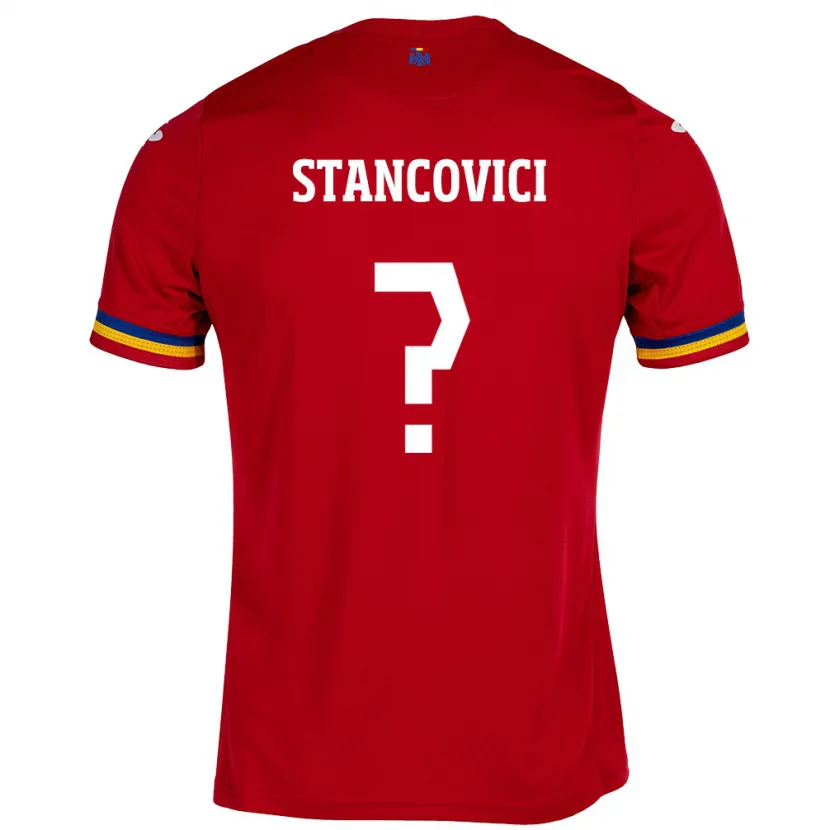 Danxen Męski Rumunia Victor Stancovici #0 Czerwony Wyjazdowa Koszulka 24-26 Koszulki Klubowe