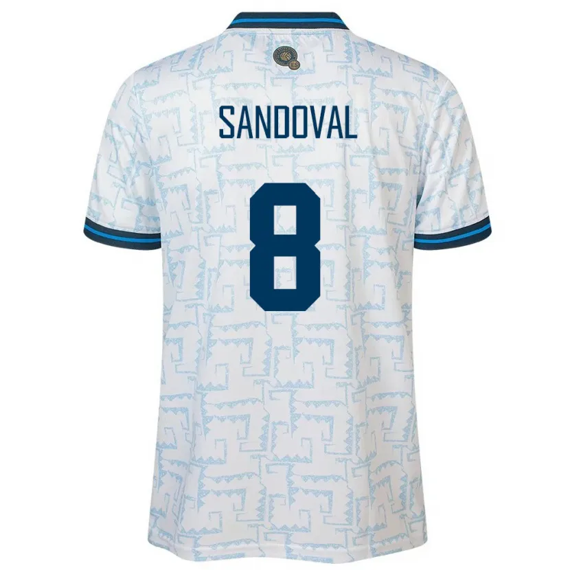 Danxen Męski Salwador Emerson Sandoval #8 Biały Wyjazdowa Koszulka 24-26 Koszulki Klubowe