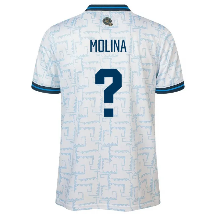Danxen Męski Salwador William Molina #0 Biały Wyjazdowa Koszulka 24-26 Koszulki Klubowe