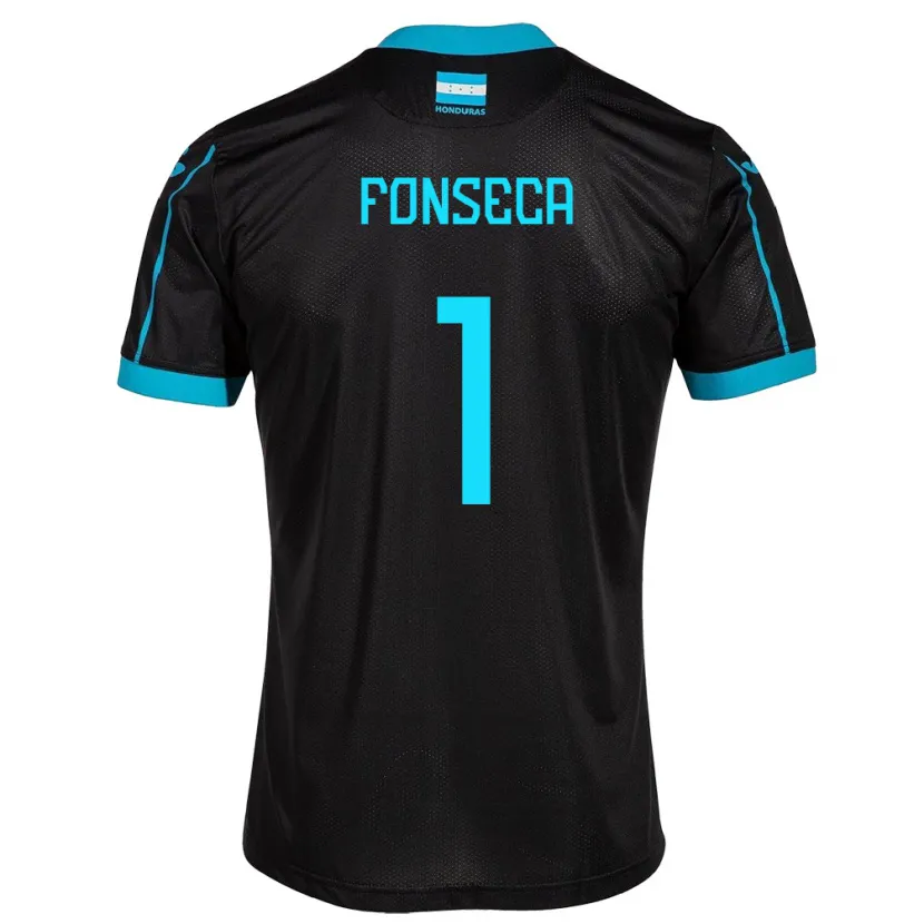 Danxen Męski Honduras Harold Fonseca #1 Czarny Wyjazdowa Koszulka 24-26 Koszulki Klubowe