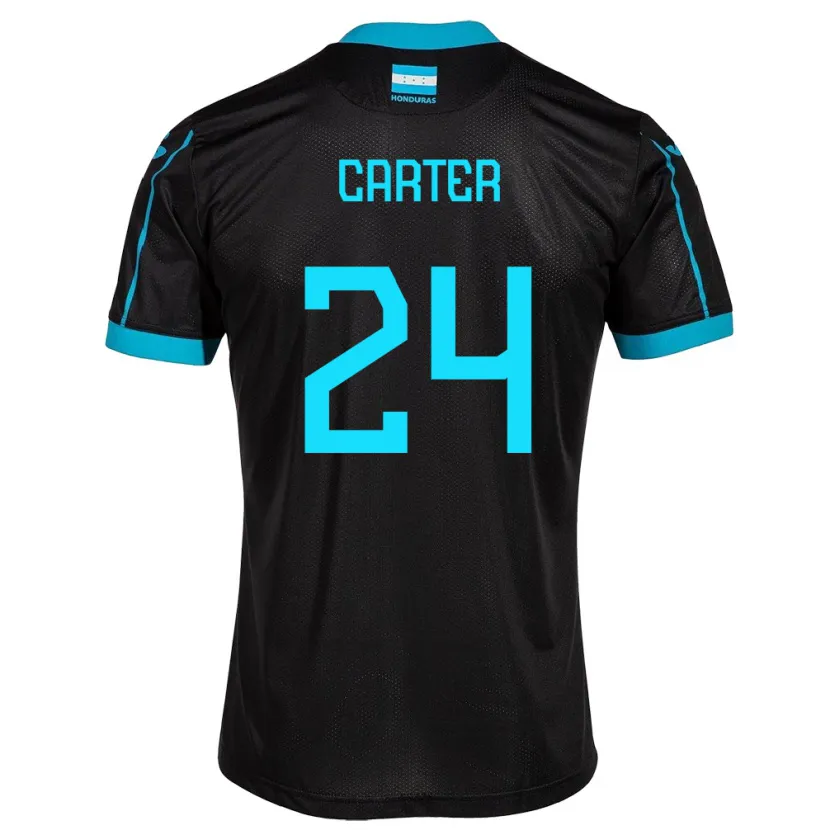 Danxen Męski Honduras Daniel Carter #24 Czarny Wyjazdowa Koszulka 24-26 Koszulki Klubowe