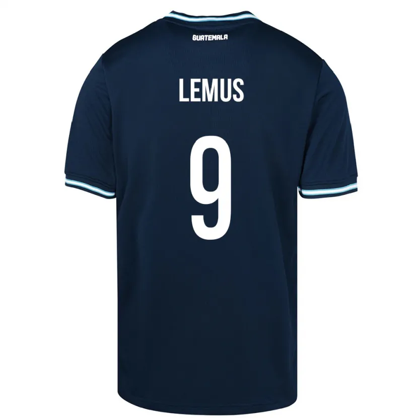 Danxen Męski Gwatemala Erick Lemus #9 Niebieski Wyjazdowa Koszulka 24-26 Koszulki Klubowe