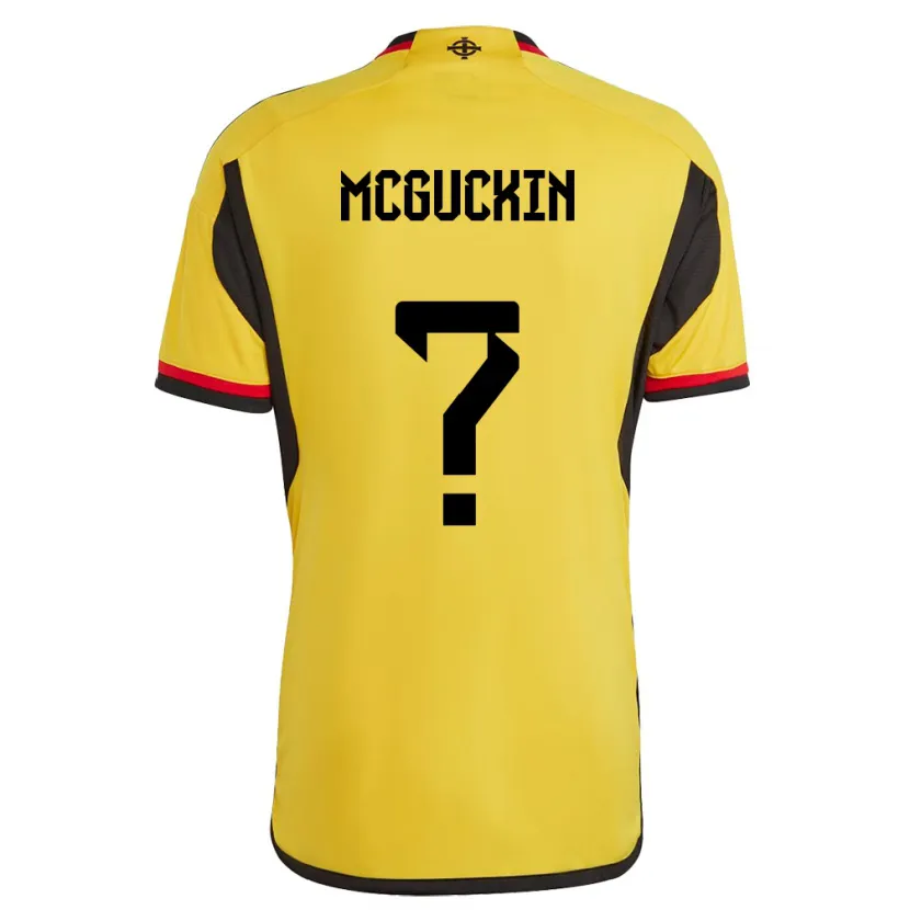 Danxen Męski Irlandia Północna Ciaran Mcguckin #0 Biały Wyjazdowa Koszulka 24-26 Koszulki Klubowe