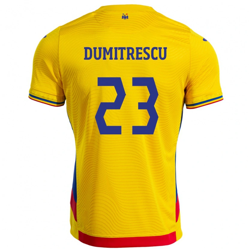 Danxen Kobiety Rumunia Andres Dumitrescu #23 Żółty Domowa Koszulka 24-26 Koszulki Klubowe