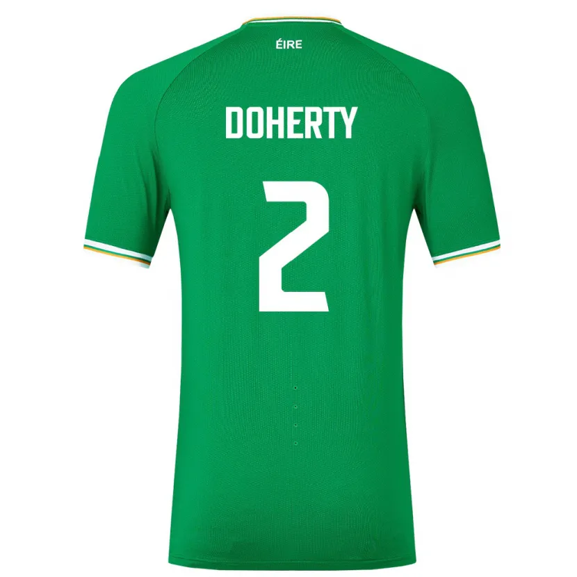Danxen Kobiety Irlandia Matt Doherty #2 Zielony Domowa Koszulka 24-26 Koszulki Klubowe