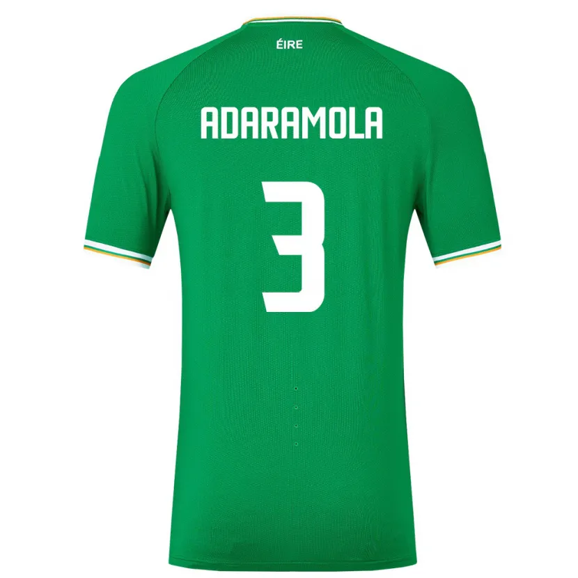 Danxen Kobiety Irlandia Tayo Adaramola #3 Zielony Domowa Koszulka 24-26 Koszulki Klubowe