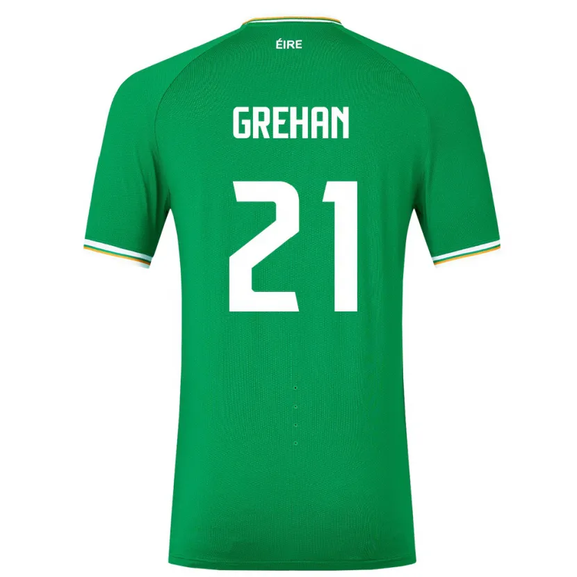 Danxen Kobiety Irlandia Sean Grehan #21 Zielony Domowa Koszulka 24-26 Koszulki Klubowe