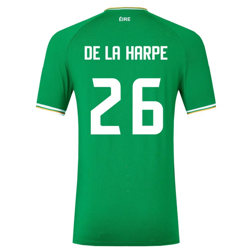 Danxen Kobiety Irlandia Deborah-Anne De La Harpe #26 Zielony Domowa Koszulka 24-26 Koszulki Klubowe