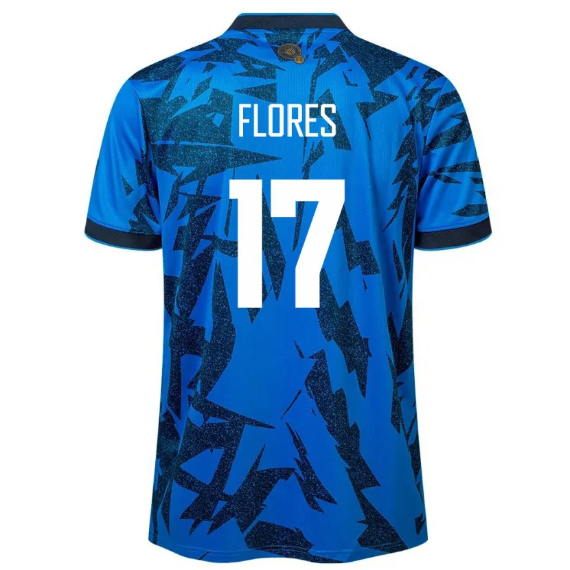 Danxen Kobiety Salwador Diego Flores #17 Niebieski Domowa Koszulka 24-26 Koszulki Klubowe