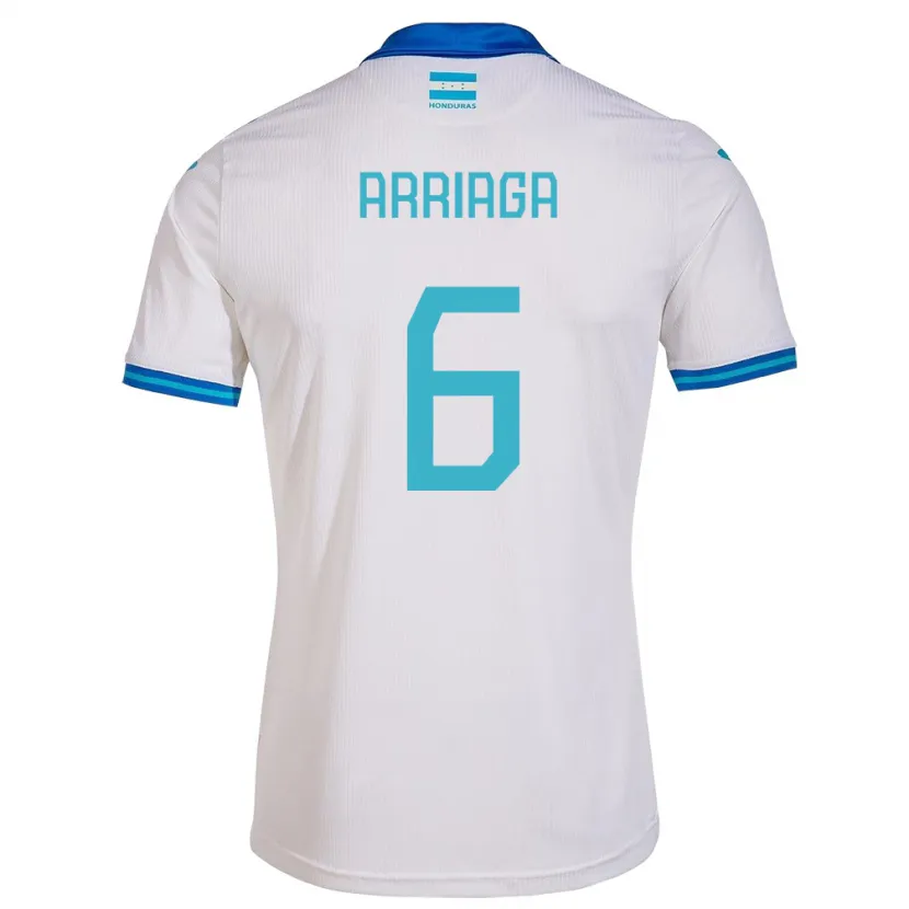 Danxen Kobiety Honduras Javier Arriaga #6 Biały Domowa Koszulka 24-26 Koszulki Klubowe