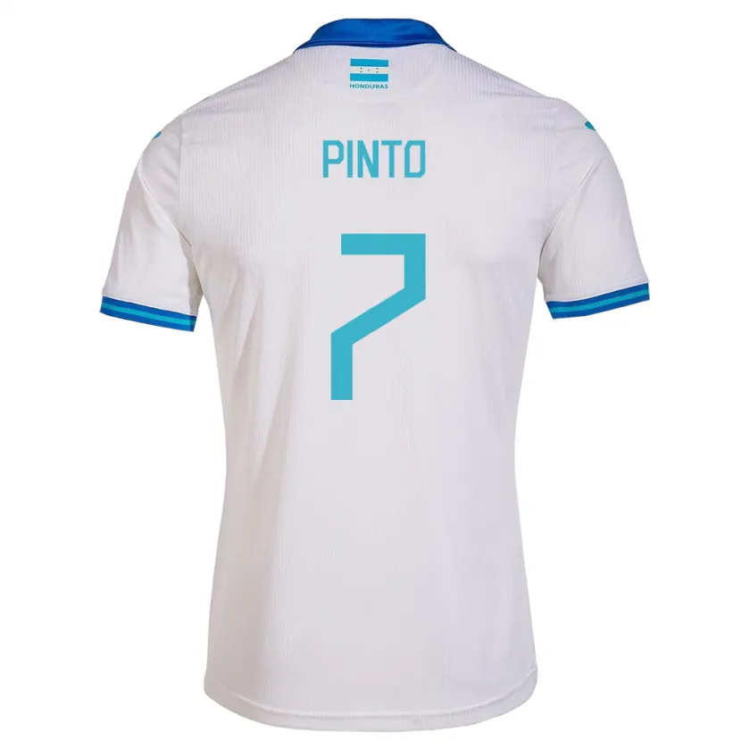 Danxen Kobiety Honduras José Pinto #7 Biały Domowa Koszulka 24-26 Koszulki Klubowe